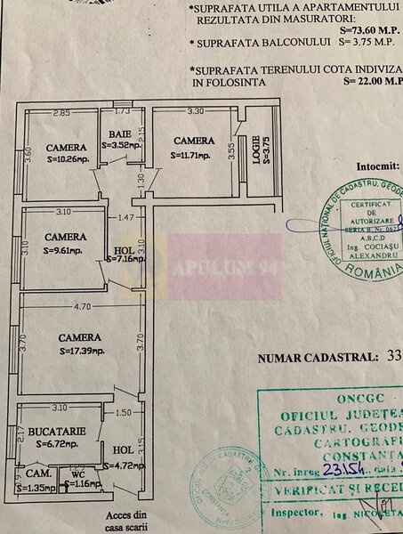 Apartament 4 Camere Constanta Tomis Nord